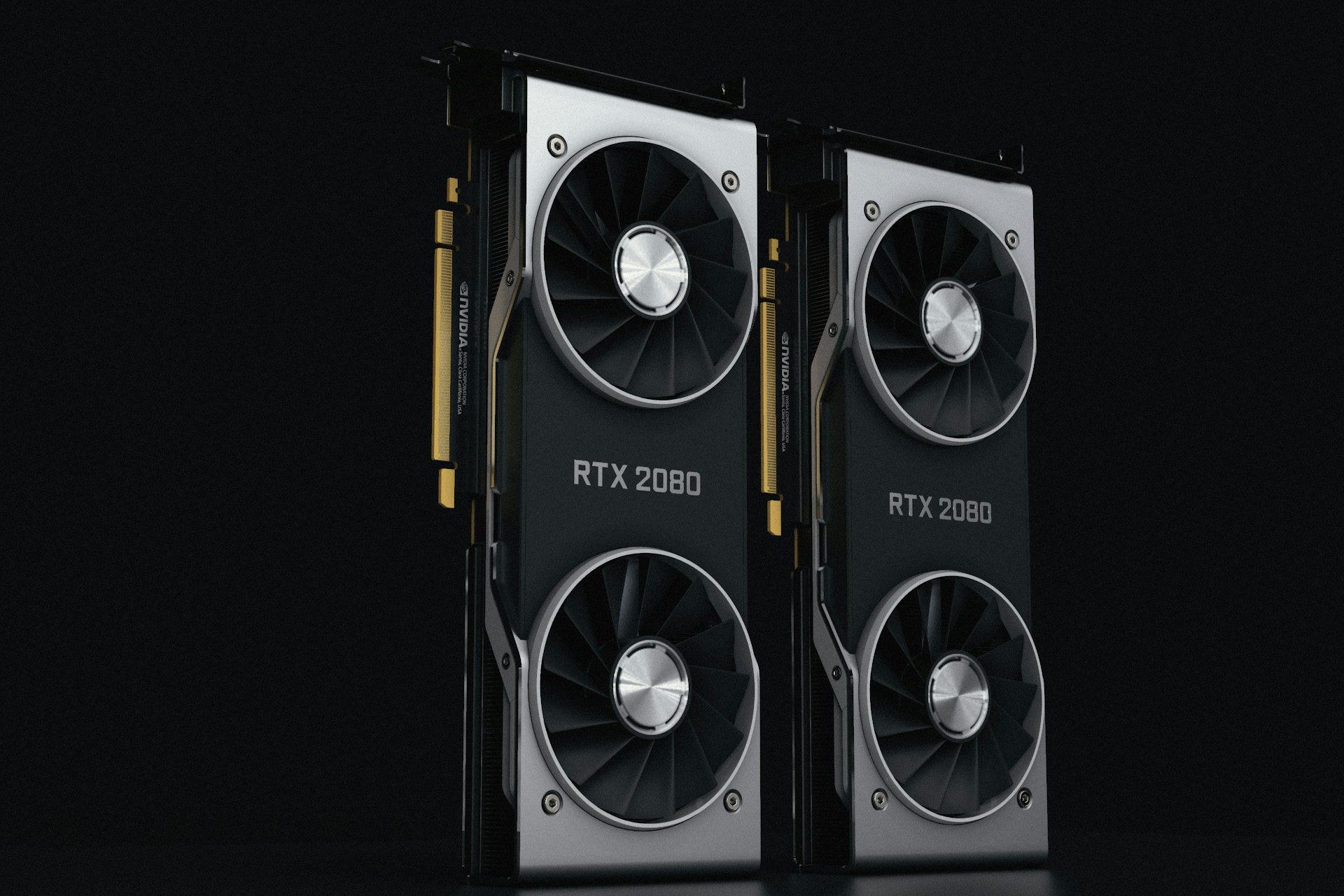 Two graphics cards side by side, illustrating GPU VRAM tier comparison