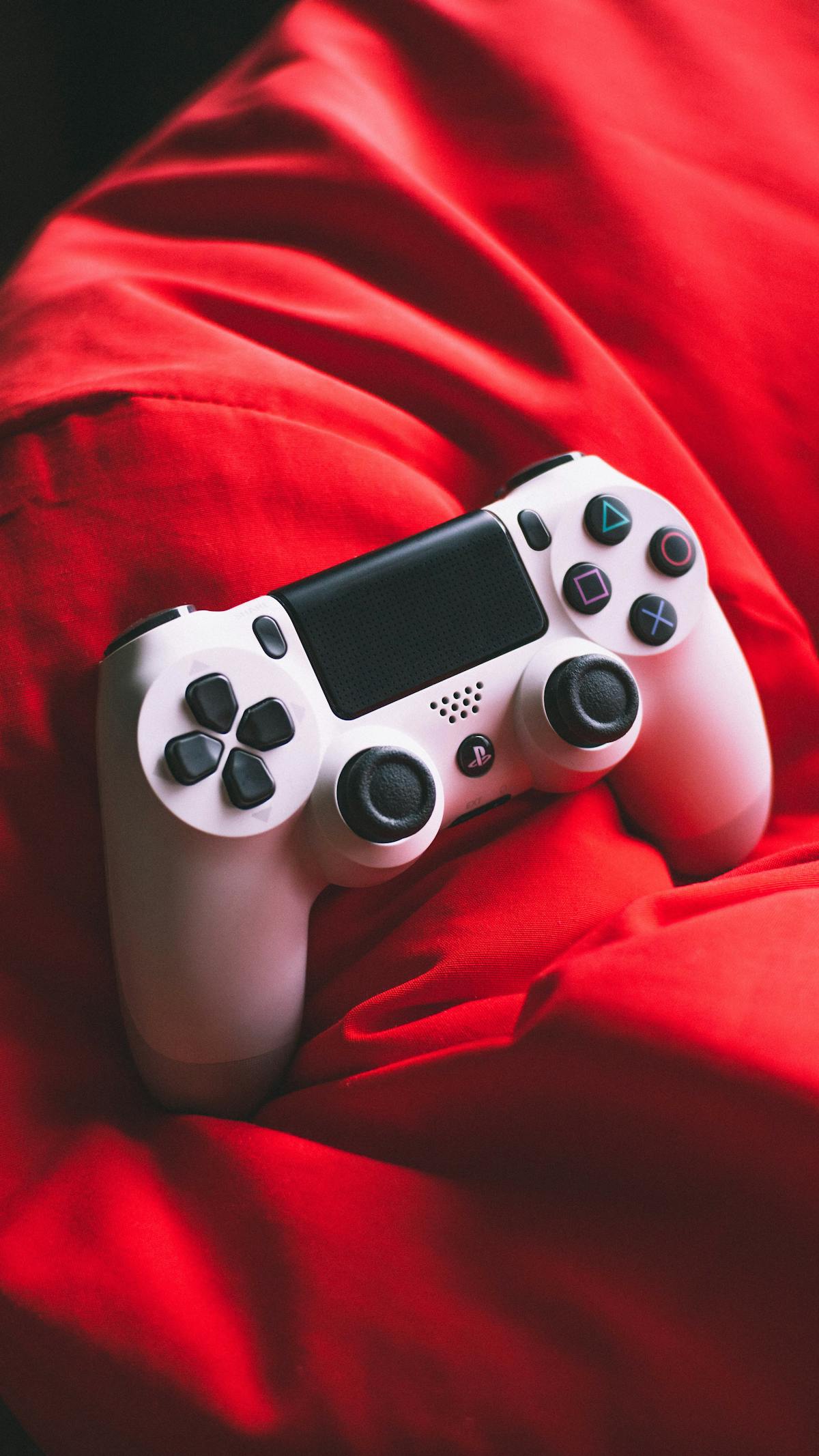 A PlayStation controller in close-up