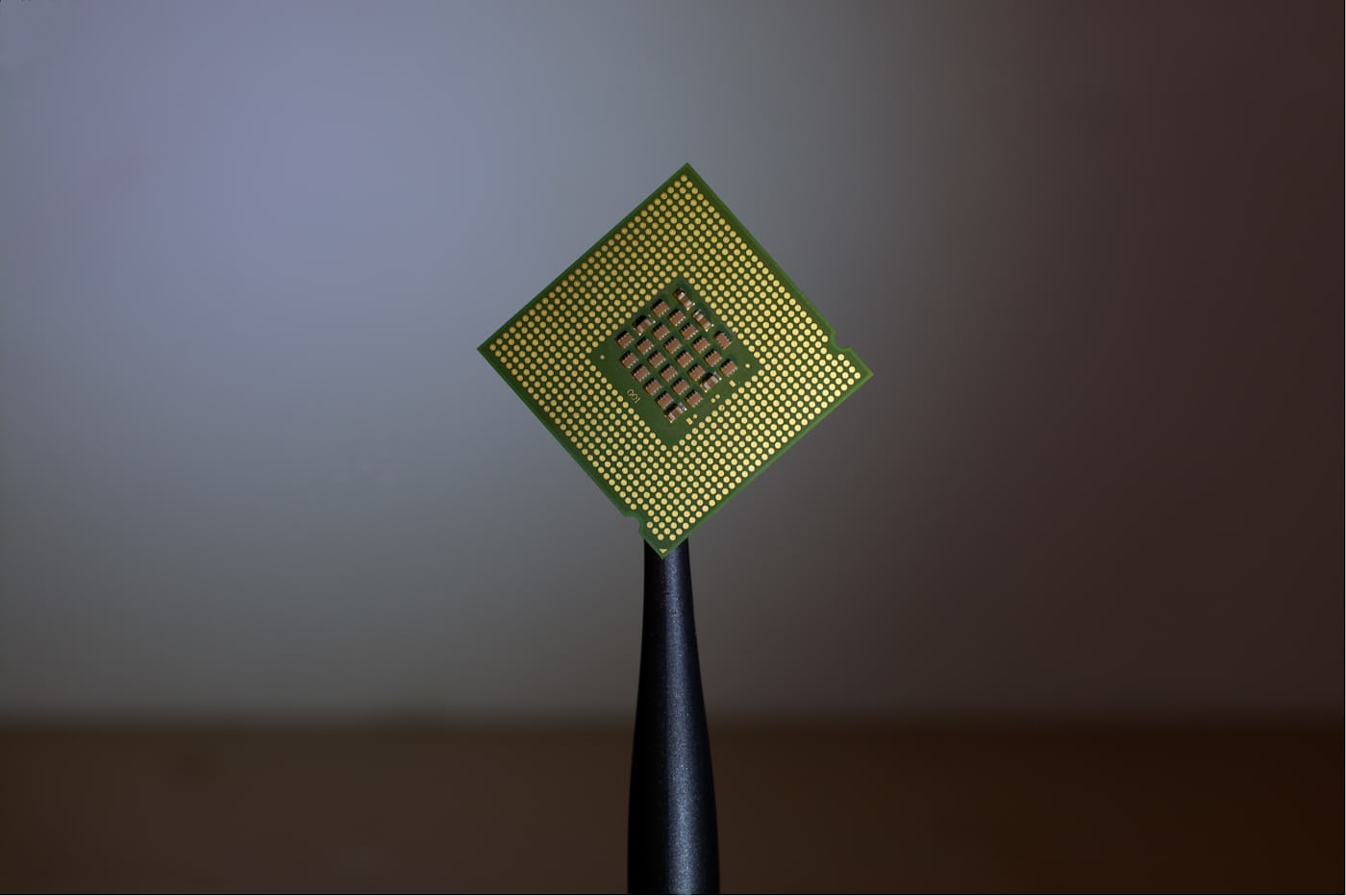 A silicon wafer with semiconductor dies