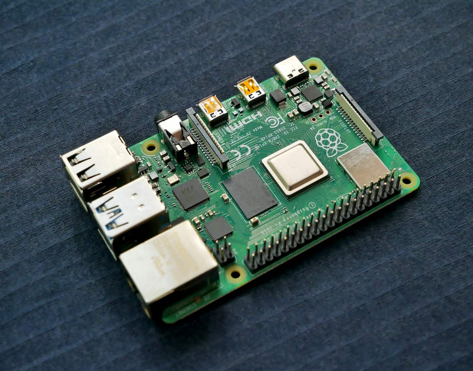 A Raspberry Pi single-board computer